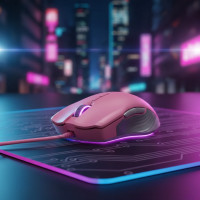 Игровая компьютерная мышь Lancehead Tournament Edition Pink с подсветкой Геймерская USB