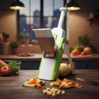 Мультислайсер SAFE SLICE MANDOLINE з контейнером White Green зелений