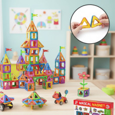 Магнітний конструктор для дітей 3D Magical Magnet 98 деталей
