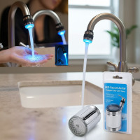 Насадка на кран с Led (светодиодной) подсветкой 3 цвета и сенсором температуры воды