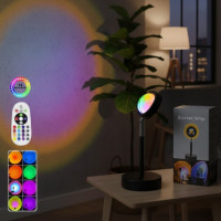 Лампа RGB Sunset Lamp Rainbow Modern Bedroom ∙ Проекционный светильник USB с эффектом заката / рассвета