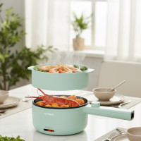 Каструля електрична 1,5 л 20 см 600 Вт Electric Cooking Pot 220 Вт Green
