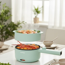Кастрюля электрическая 1,5л 20см 600Вт Electric Cooking Pot 220Вт Green
