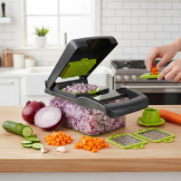Багатофункціональна овочерізка Veggie Slicer 14в1 Ручний комбайн для нарізування та шаткування овочів