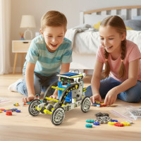 Конструктор робот на сонячній батареї Educational Solar Robot 14 в 1 виконує функціональні рухи