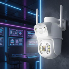 Вулична відеокамера 12Мп з WIFI, SD 39 4G Поворотна та датчиком руху