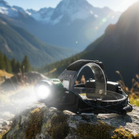 Налобный аккумуляторный фонарик BL-2188B T6 50000W с зумом Светодиодный водонепроницаемый фонарь