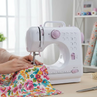 Багатофункціональна швейна машинка портативна Household Sewing Machine FHSM-505 з оверлоком від батарейок