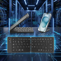 Клавіатура бездротова B023 розкладна 67 клавіш Eng Pyc 2.4G 280×92 мм чорна