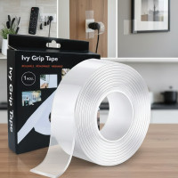 Кріпильна стрічка самоклейна клейка Багаторазова Ivy Grip Tape 1 м для дерева скла та металу