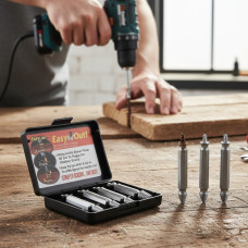 Набір екстракторів для вилучення зламаних саморізів і болтів Easy Out Tool набір 4 шт.