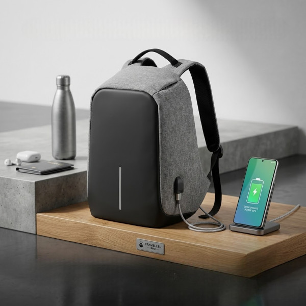 Городской рюкзак антиворий Bobby Bag 9008 для ноутбука 13.3" с USB портом и RFID-защитой