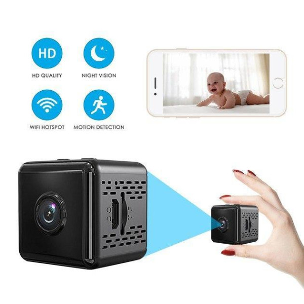 IP-відеокамера P7-X6D компактна Wi-Fi камера безпеки з нічним баченням для кімнати