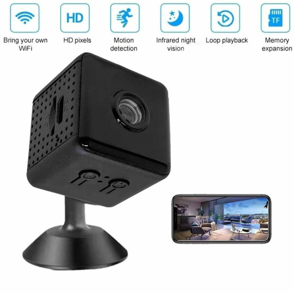 IP-відеокамера P7-X6D компактна Wi-Fi камера безпеки з нічним баченням для кімнати