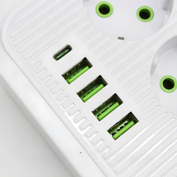 Разветвитель розетки на 6 выходов с 5 USB сетевой фильтр для бытовых устройств