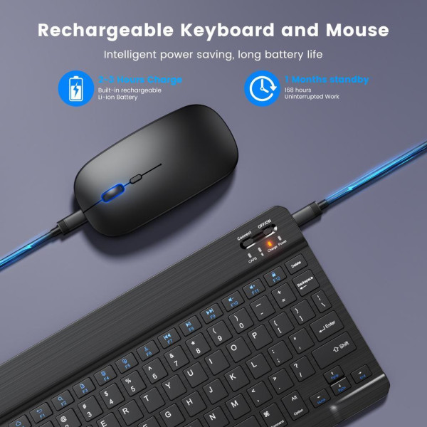 Клавіатура та миша AND 5370 бездротовий Bluetooth комплект для ноутбука чорний
