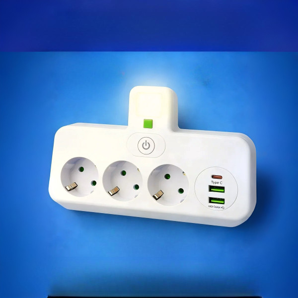 Сетевой фильтр AND 5378 удлинитель с USB и 3 гнездами для электроники