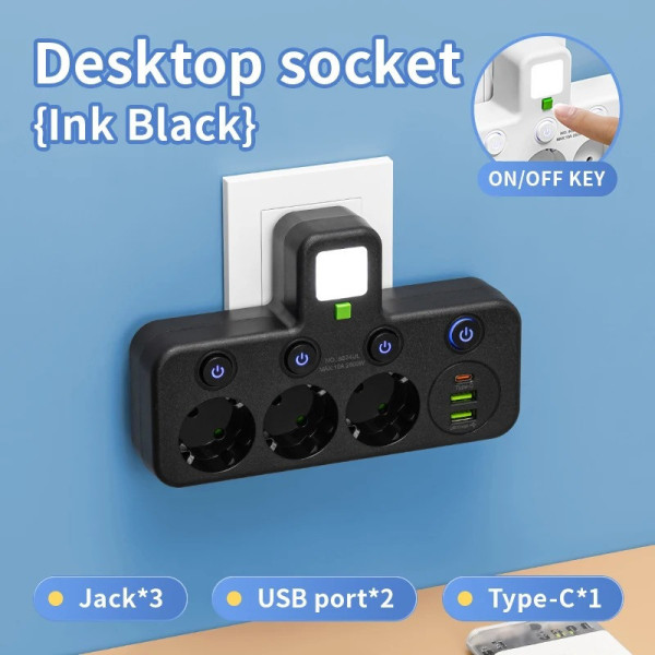 Сетевой фильтр AND 5378 удлинитель с USB и 3 гнездами для электроники
