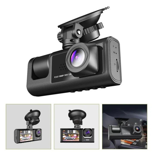 Реєстратор AND Z37 3 камери Full HD 1080p автомобільна система відеозапису