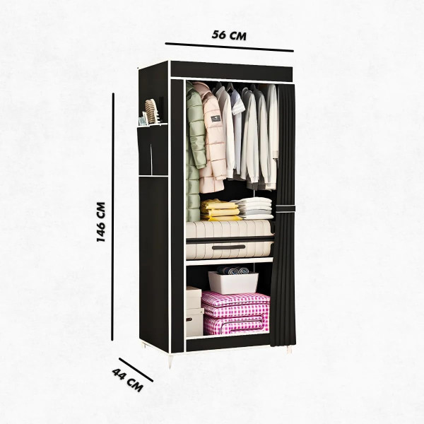 Гардеробна шафа ManiaCerta XL-1616 складана тканинна система зберігання речей