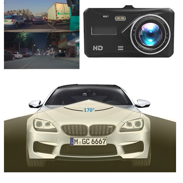 Відеореєстратор для авто BT-100 2 камери Full HD 1080p запис салону та заднього огляду