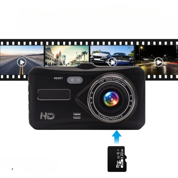Відеореєстратор для авто BT-100 2 камери Full HD 1080p запис салону та заднього огляду