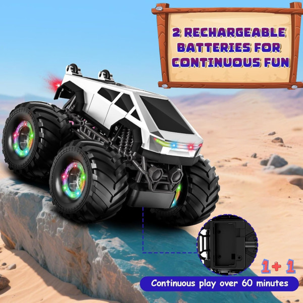 Машинка трюковая LH-C096 RC внедорожник Cybertruck вращение 360°