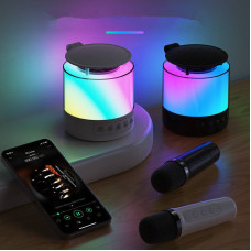 Акустика портативна K19 Bluetooth колонка з підсвіткою й мікрофоном