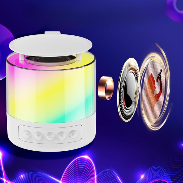 Акустика портативна K19 Bluetooth колонка з підсвіткою й мікрофоном