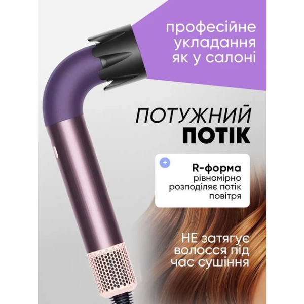 Фен для укладки волос X11 PRO Beheart 6 насадок профессиональный