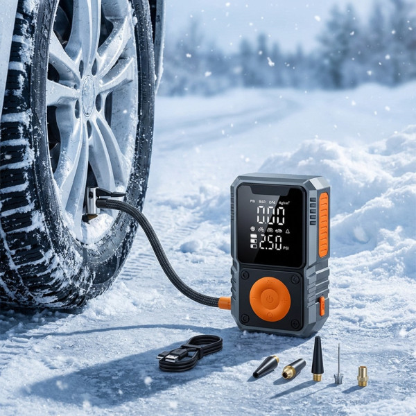 Компрессор для авто De-FX391 150 PSI портативный насос цифровой