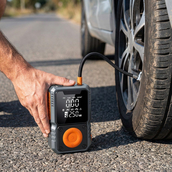 Компрессор для авто De-FX391 150 PSI портативный насос цифровой