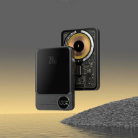 Зовнішній акумулятор Q9 5000 mAh бездротовий power bank Type-C швидке заряджання
