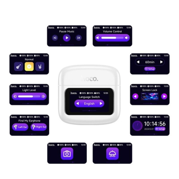 Гарнитура беспроводная HOCO EQ14 Bluetooth TWS наушники с дисплеем