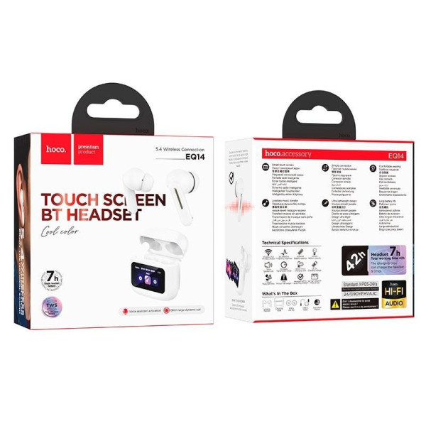 Гарнитура беспроводная HOCO EQ14 Bluetooth TWS наушники с дисплеем