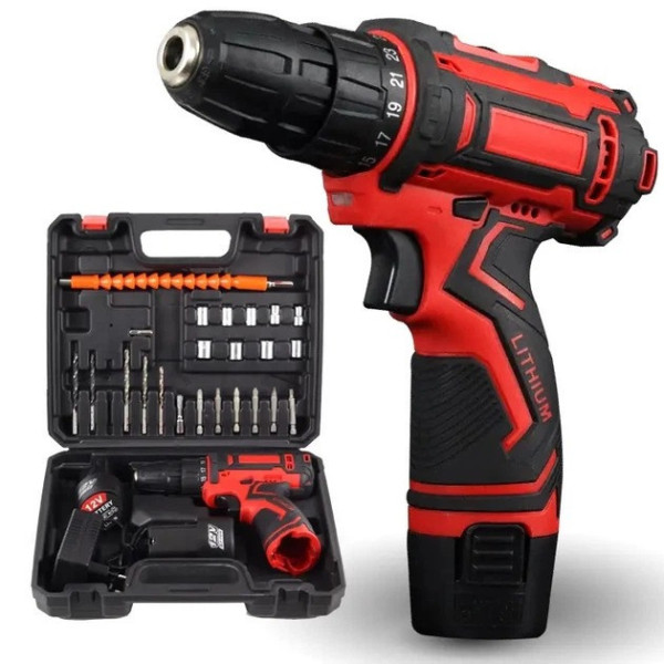 Шуруповерт KRAFFTEC 24V аккумуляторный с комплектом насадок для работ