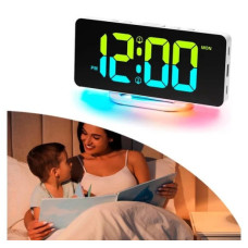 Настольные часы VST-888H RGB LED электронные с подсветкой