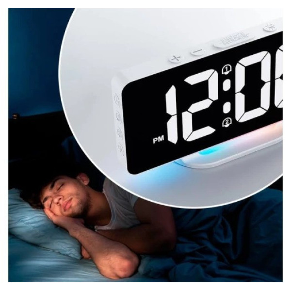 Настільний годинник VST-888H RGB LED електронний з підсвіткою