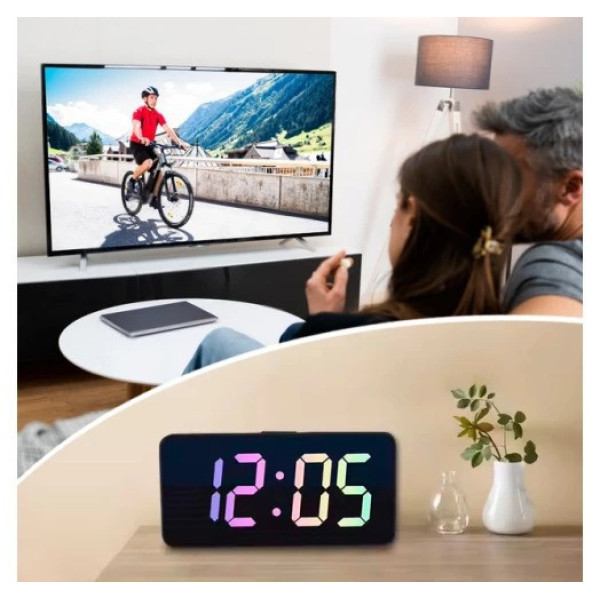 Настільний годинник VST-888H RGB LED електронний з підсвіткою