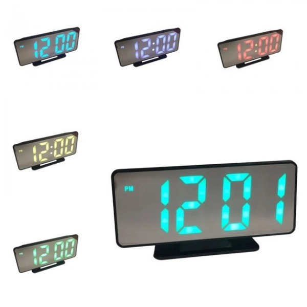 Настільний годинник VST-888H RGB LED електронний з підсвіткою
