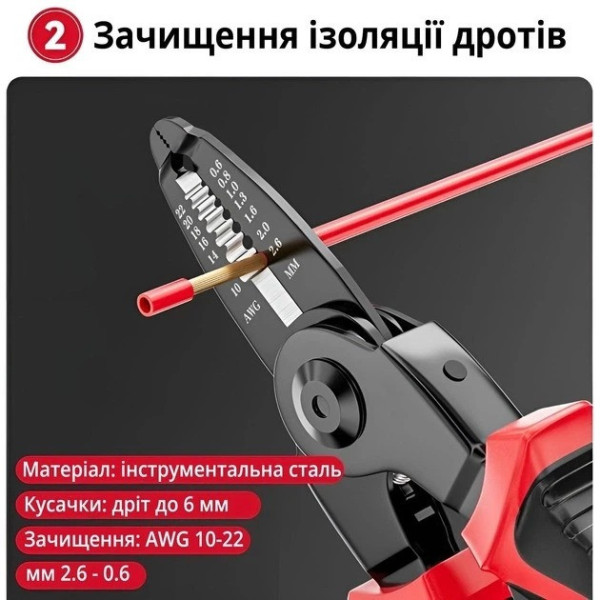 Пасатижі EL-8029 SJP багатофункціональні 5 в 1 з насадками