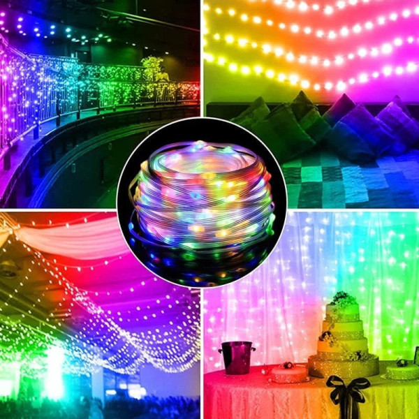 Гирлянда RGB 5 м LED Bluetooth подсветка для комнаты