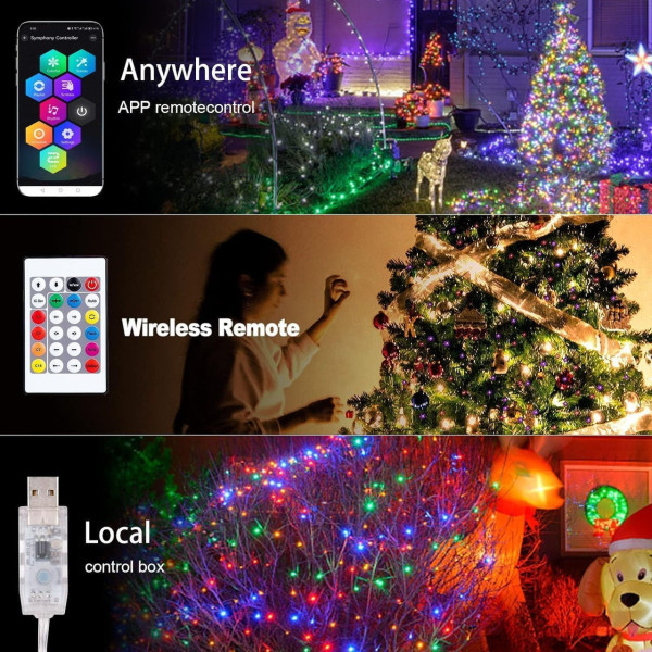 Гирлянда RGB 5 м LED Bluetooth подсветка для комнаты