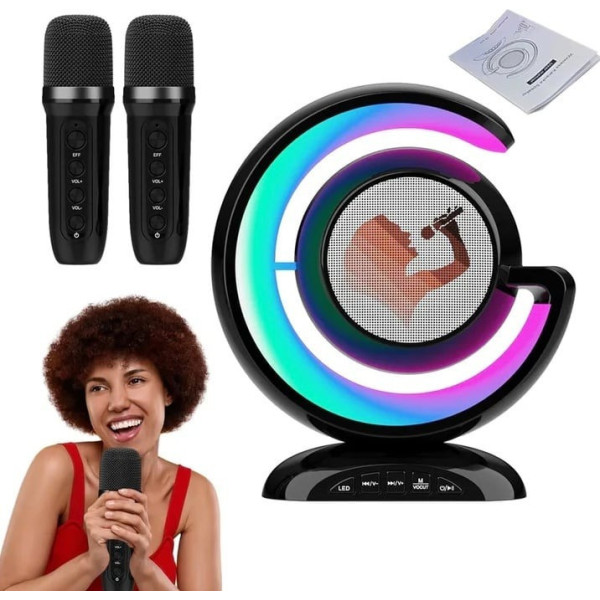 Аудио лампа YS-110 LED RGB с колонкой и 2 микрофонами