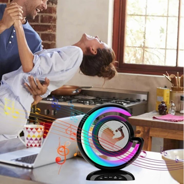 Аудио лампа YS-110 LED RGB с колонкой и 2 микрофонами