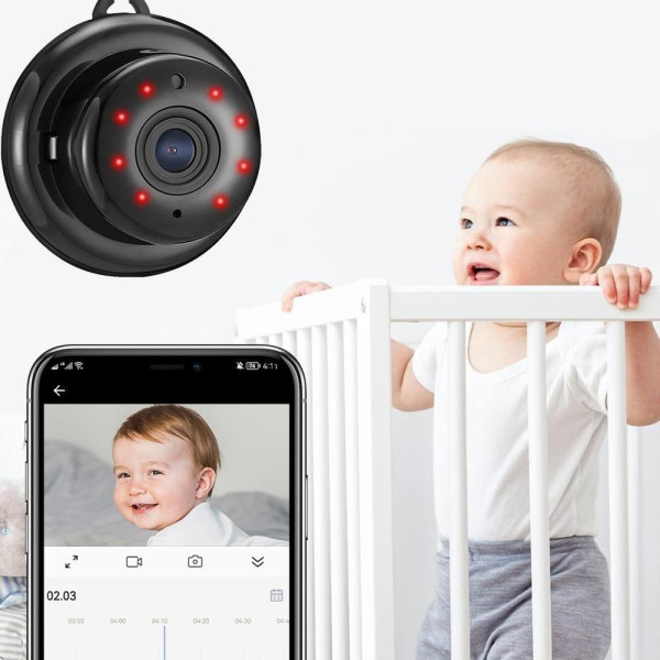 WiFi камера V380 P2P IP 1080p компактная камера наблюдения с удаленным доступом