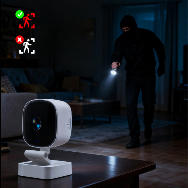 Wi-Fi камера K7 1080P мінікамера спостереження для дому біла