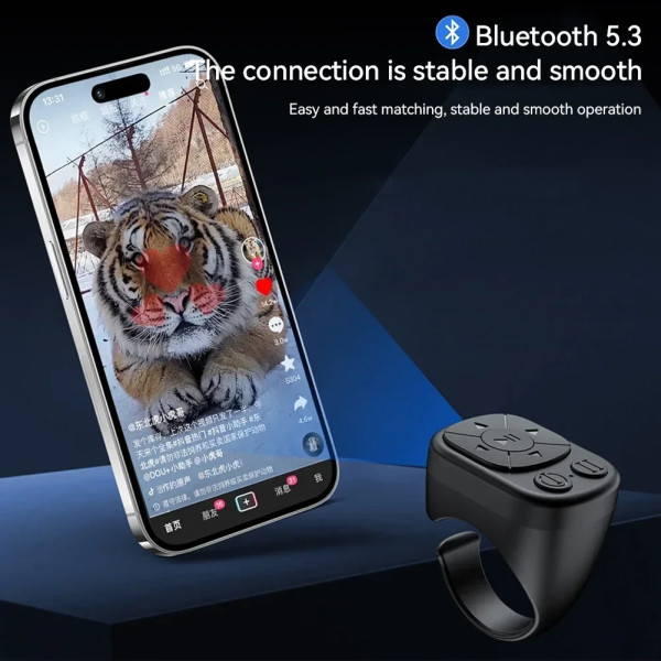 Кольцо пульт Bluetooth для смартфона управление фото и пролистыванием