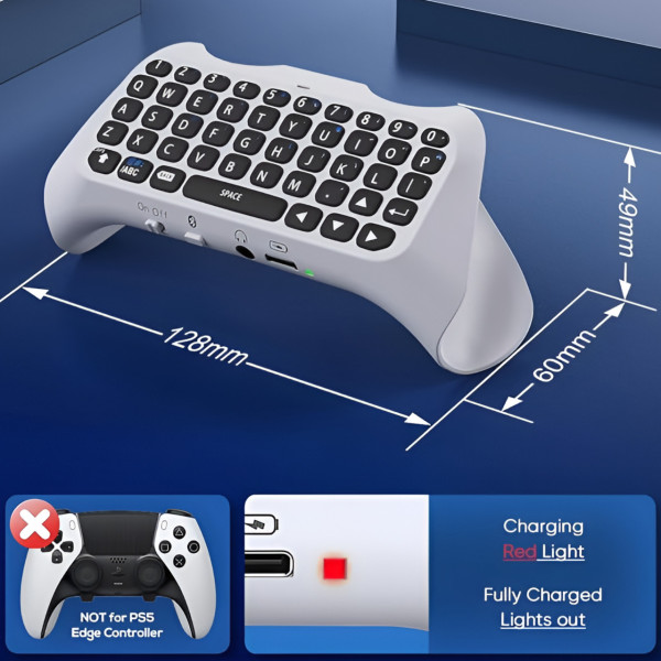 Клавіатура для контролера PS5 DualSense Bluetooth chatpad з аудіороз'ємом і динаміком