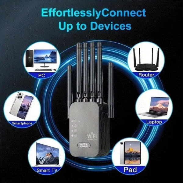 Усилитель интернета Wi-Fi репитер для дома квартиры расширитель сигнала